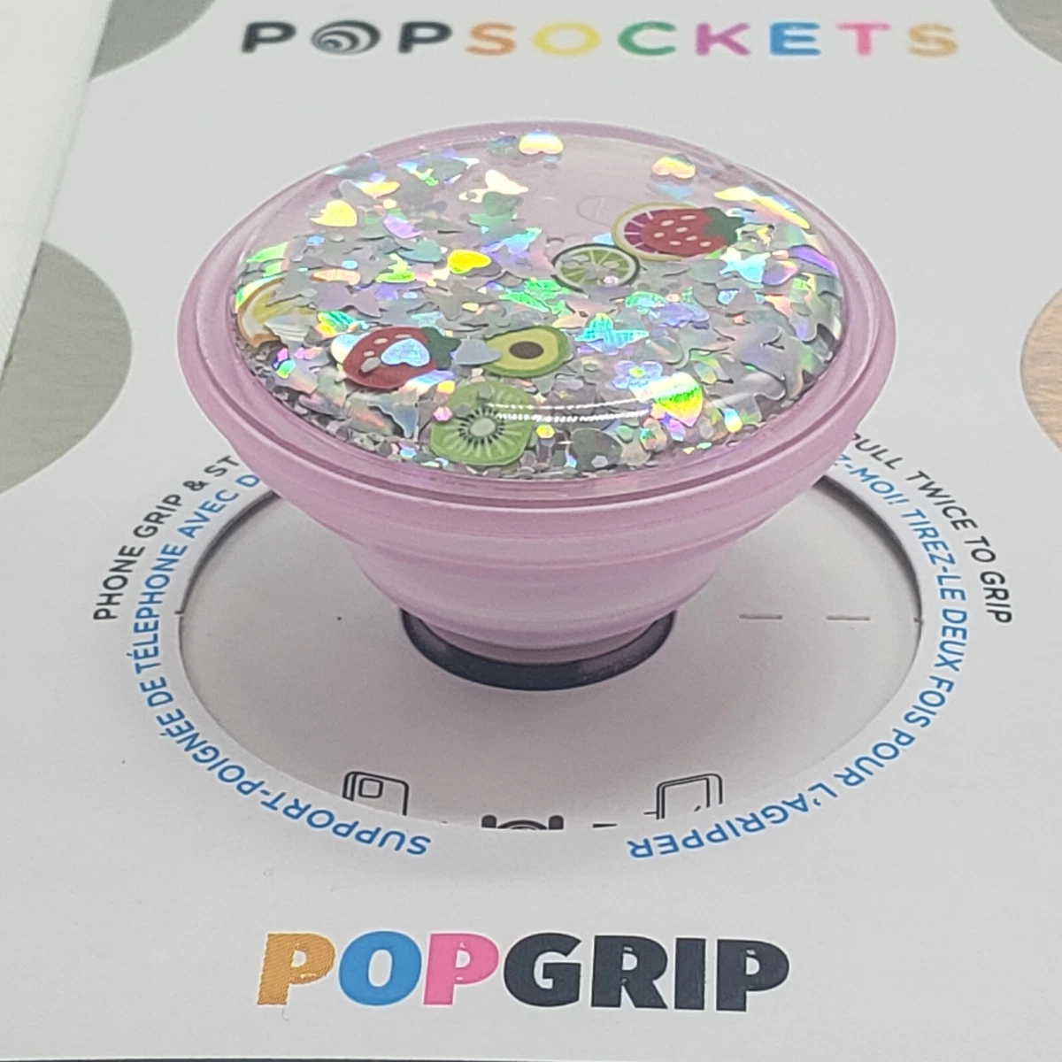 Pop Socket, PopGrip Premium, Oro Rosa, Agarrable Y Plegable, Para