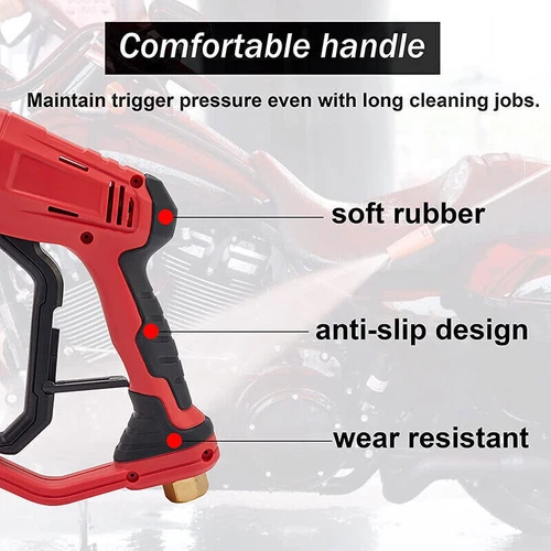 High Pressure 4000PSI Car Power Washer Gun Spray Wand Lance Nozzle 50FT Hose Kit - Picture 7 of 17