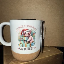 Coffe Cup with Lid and Cork Bottom Coffee Mug Ceramic Cup