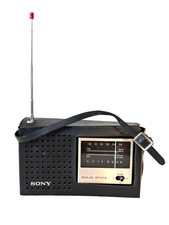 RARE Vintage Sony 6F-16WA AM/FM Transistor Radio Case Tested /Works 1965