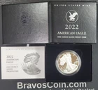DEEP CAMEO PF 2022 US Proof Silver Eagle - 1 oz .999 Fine Silver Coin BOX & COA