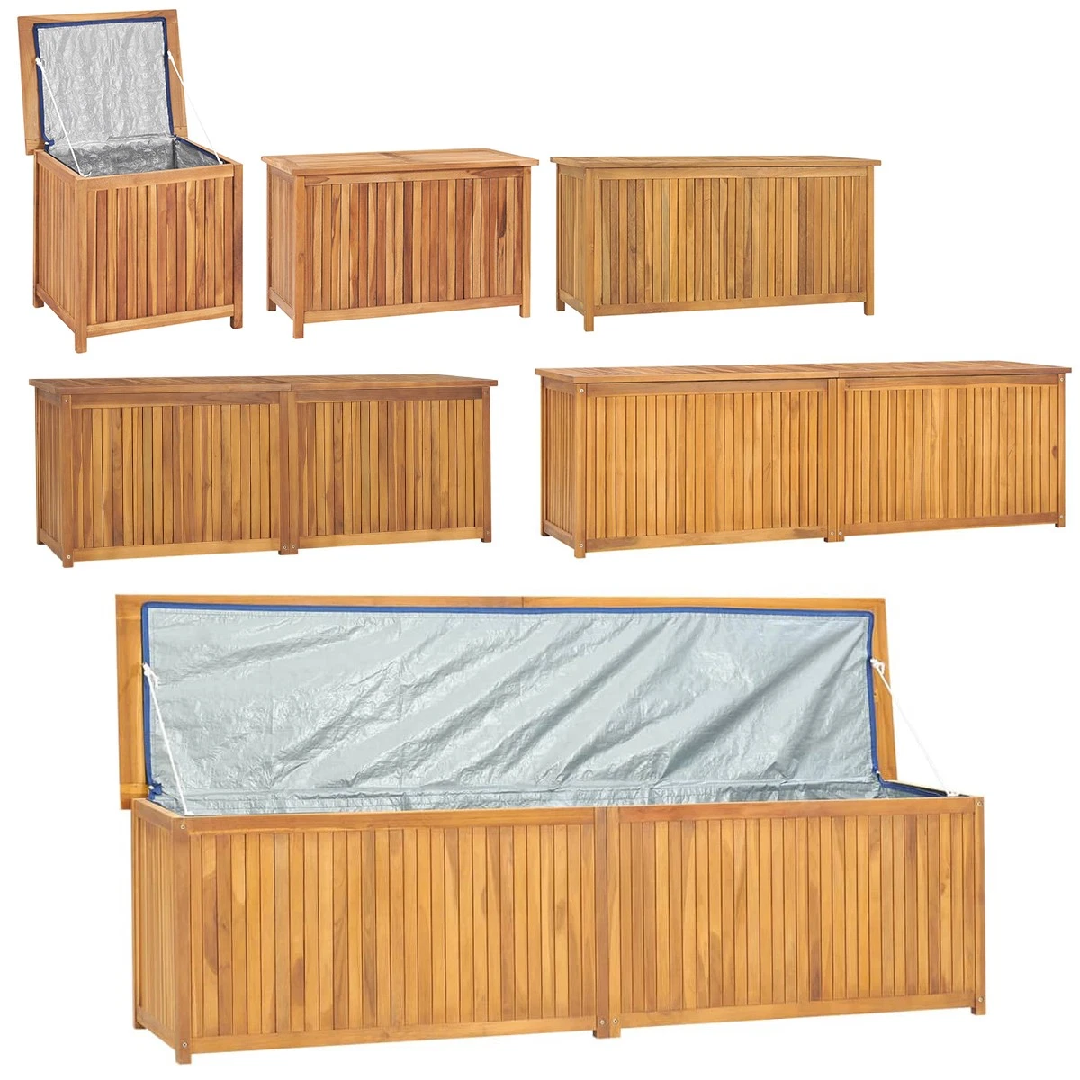 Teak Truhe in Gartenmöbel-Auflagenboxen online kaufen