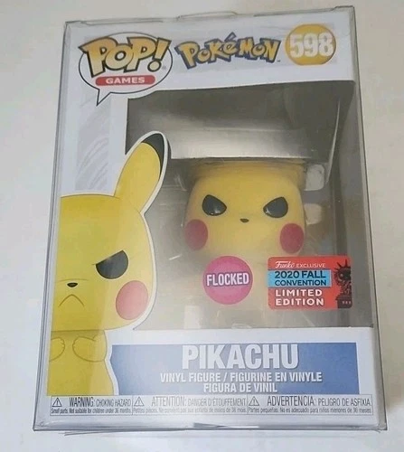 FUNKO Pop POKEMON PIKACHU FLOCK 598 NYCC 2020 SHARED FALL CONVENTION W/protector