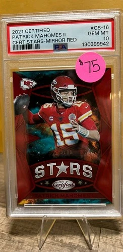 Panini Certified Stars Patrick Mahomes II #CS-16 Mirror Red /99 PSA 10 Chiefs