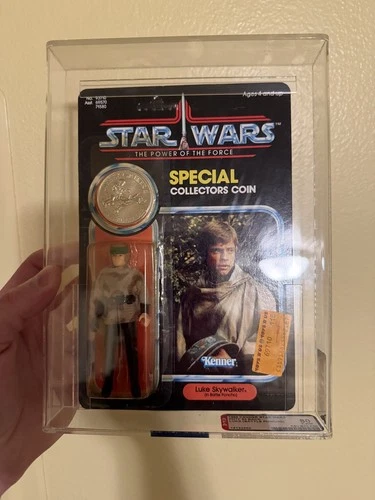 ✅ Star Wars 1985 Last 17 AFA 80 Luke Skywalker Poncho 92 Back Kenner New! POTF