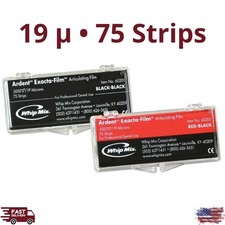 Exacta-Film Dental Articulating Film 19 Micron 75 Strips Double-Sided Occlusal