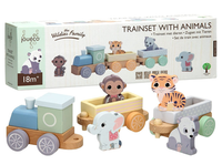 Holzzug Wildtiere Tiere JouéCo Lokomotive Holz Zug Wilde Tiere Babyspielzeug ♥