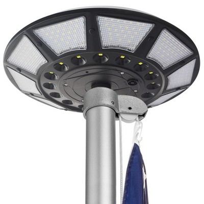 Solar Flag Pole Light 266 LEDs 4200lm 15-25 Ft Flagpole Black Powered Brightest