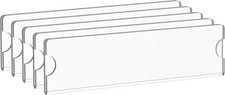 5 Pack Acrylic Name Plate Holder 2x8 Inch Clear Wall Door Sign Frame With Tape