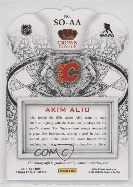 2013-14 Panini Crown Royale Sovereign Signatures Akim Aliu #SO-AA Auto - Image 2 of 2