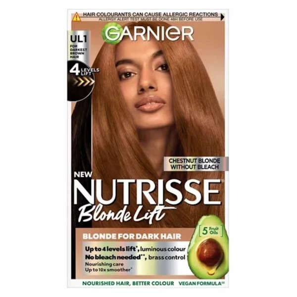 Garnier Nutrisse Blonde Lift Permanent Colour UL1 Chestnut Blonde