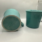 Homer Laughlin Fiesta Ware Turquoise Retired Jumbo Mug Cup Set of 2 USA Made