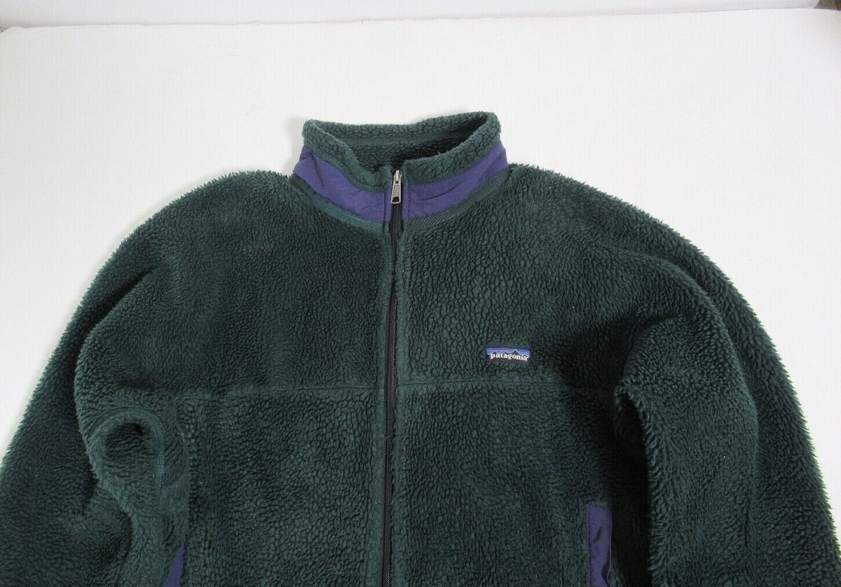 Patagonia Vintage 90s Retro X Fleece Jacket PEF 23053 Green Size XL Full Zip
