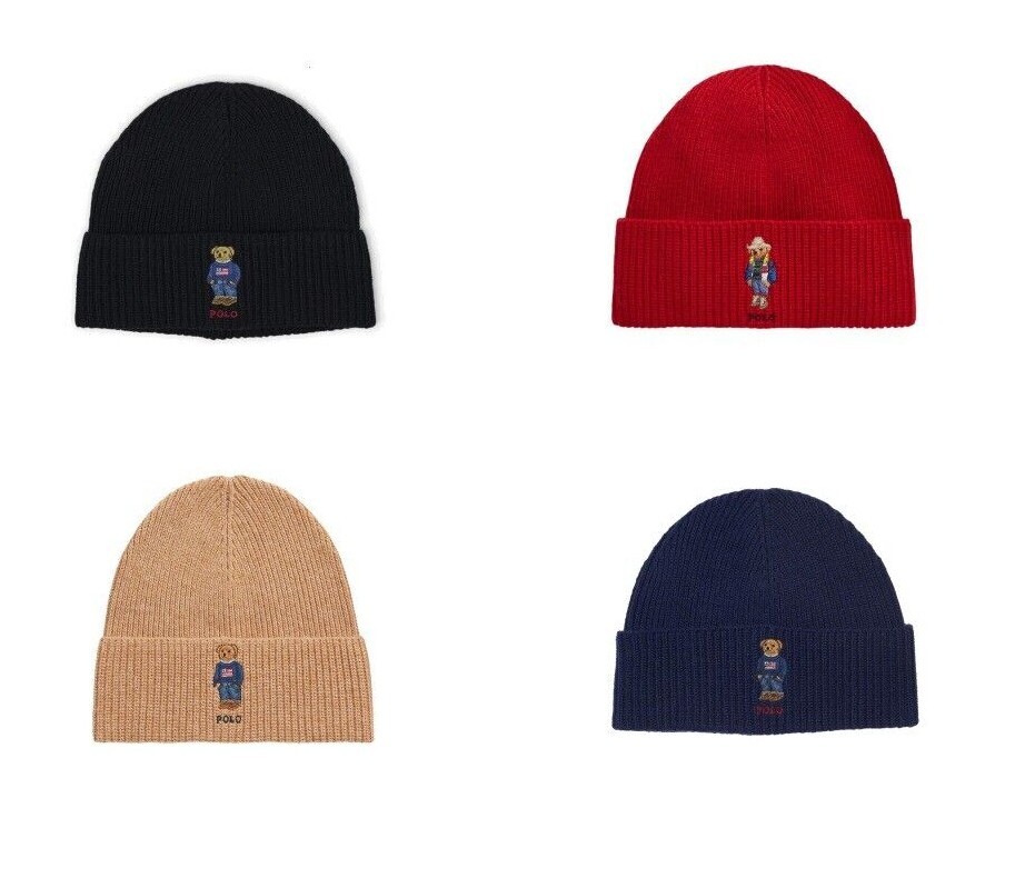 Polo Ralph Lauren Solid Flag Bear Beanie PC1030 - ALL COLORS  display picture 3