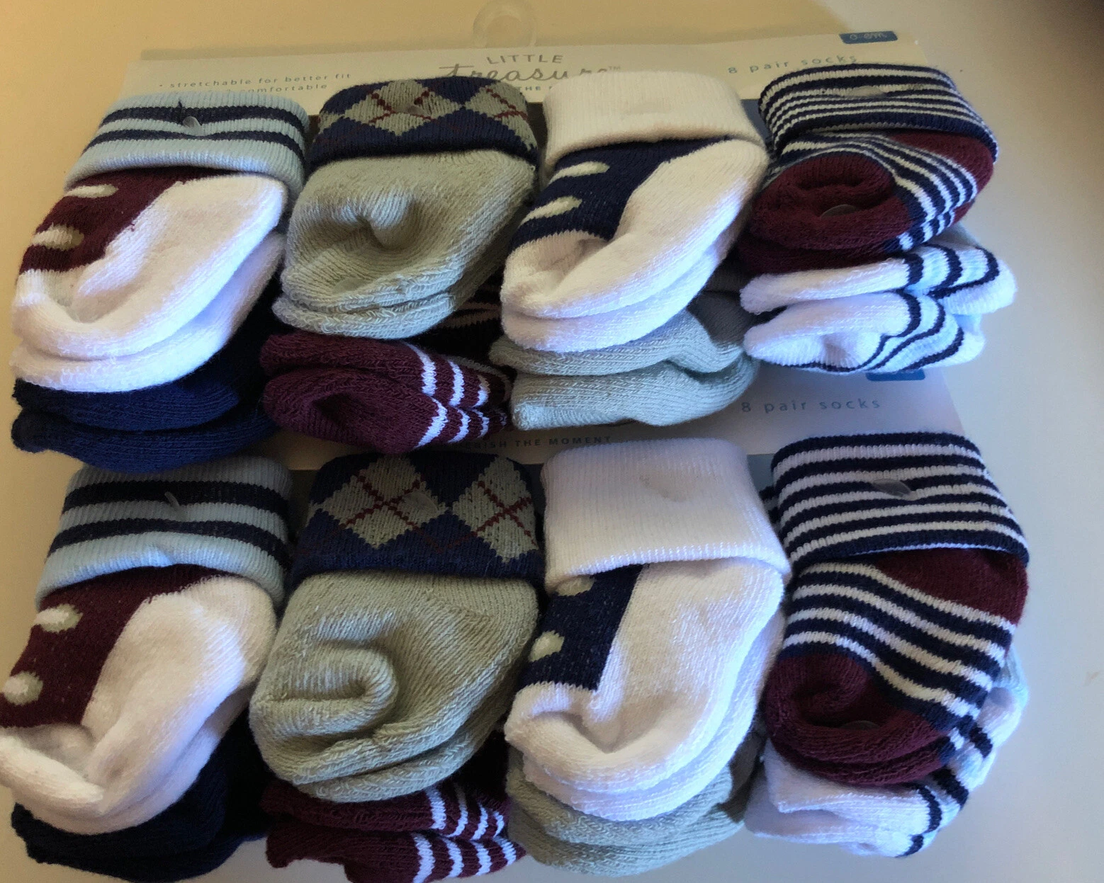 Little treasure cherish the moment eight pair socks 0 to 6 months (2)