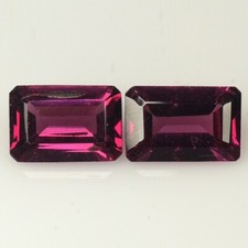 1.151 Ct & 6x4 mm _ Purple Pink Natural Rhodolite Garnet Octagon 2pc's Gemstones