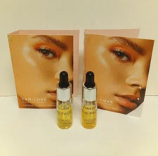 TAN-LUXE THE FACE Illuminating Self-Tan Drops Light/Medium samples set of 2 NEW