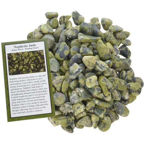 Piedras caídas de jade nefrita de 3 libras - Grado 1 - XXSmall - 0,25" a 0,75" promedio - Imagen 2 de 3