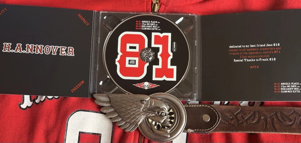 ANGELS PLACE 81 HELLS HYMNE ANGELS H.A.NNOVER RARE BIG RED MACHINE 1% LEGENDARY  - Bild 4 von 4