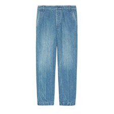 Authentic Men's Gucci Blue Washed Organic Denim Pants Jeans 713917 New 1350