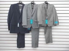 Boys T.O. 2pc Dark Plaid OR Light Gray Suits Sizes Slim  Classic Sizes 4 - 10