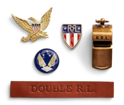 RRL Double RL Ralph Lauren Original Branded Pins and Badges