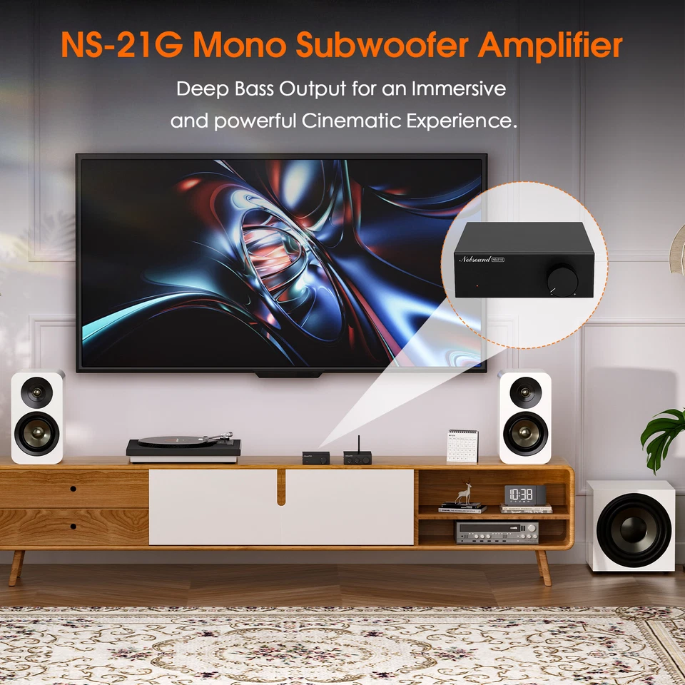 Nobsound Mini Subwoofer Verstärker HiFi Monoblock Amp für Heimkino Bass Shakers - Bild 3 von 4