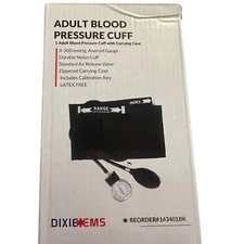 Dixie EMS Blood Pressure Cuff Kit Adult Aneroid Gauge Zippered Case