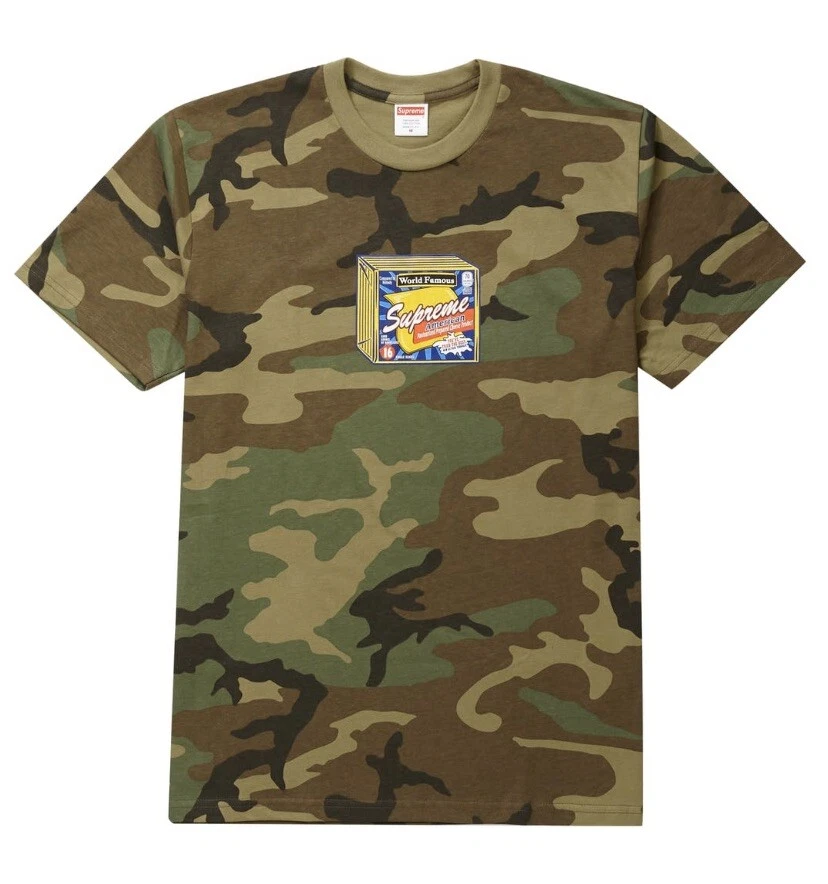 SUPREME CHEESE TEE WOODLAND CAMO homme taille LARGE FW19 NEUF