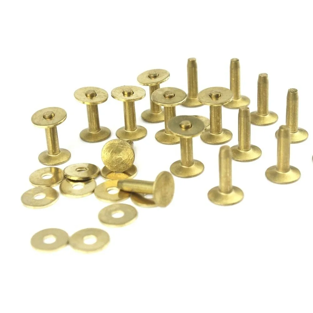 Brass Rivets and Burrs 1/2 #12 50 Per Pack 11280-21 - Stecksstore