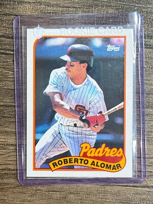 1989 Topps ROBERTO ALOMAR ROOKIE CARD #206 (RC) San Diego Padres
