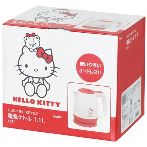 Sanrio Hello Kitty Electric Kettle 1.1L Red AC100V New In Box Skater Power 900W eBay