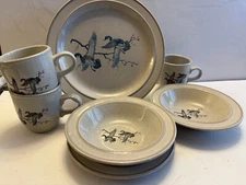 Homer Laughlin "Pacific Flyway", 7 Pieces, 1982 Sutter Buttes Exclusive