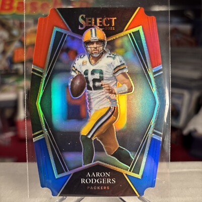 2021 Panini Select Aaron Rodgers RARE Tri-Color Prizm DieCut SSP   MINT
