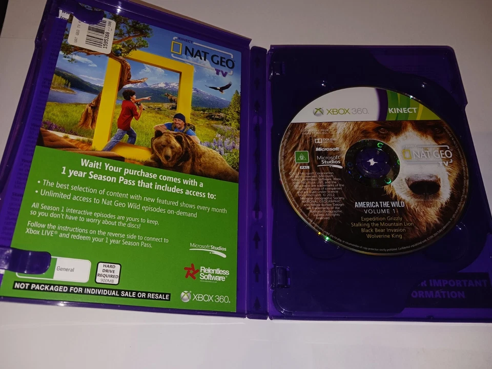 KINECT NAT GEO TV AMERICA THE WILD (2 DISC) (XBOX 360 GAME, G) (182068 A) - Image 2 of 4