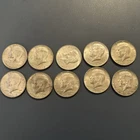 Lot of 10 40% Silver Clad Kennedy Half Dollars - Mixed Dates