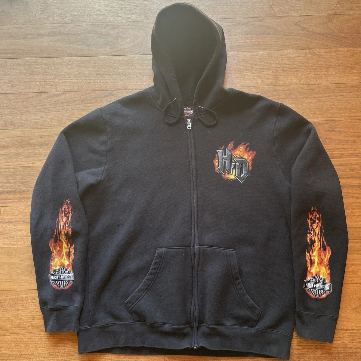 harley davidson zip up hoodie products for sale | eBay