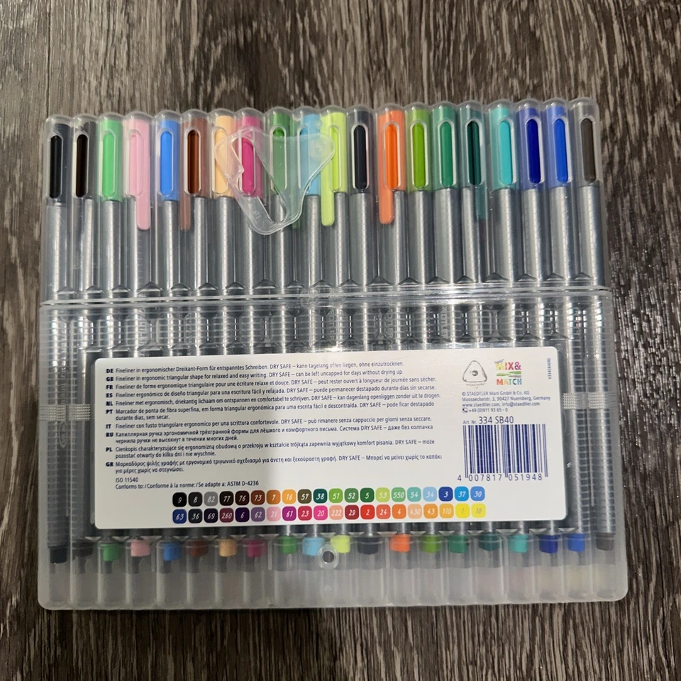 STAEDTLER 40 Triplus Fineliner Pens Art Colouring Markers Fine Liners Fineliners - Image 2 of 2