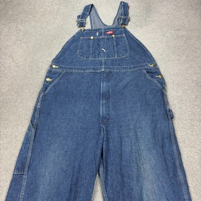 Dickies Latzhose Erwachsene 44x32 blau Latzhose Denim Latz Arbeitskleidung Zimmermann Herren