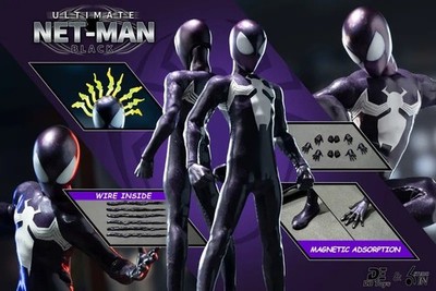DBToys X 6in Studio Spider-Man Ultimate Netman Black Symbiote 1/12 Action Figure
