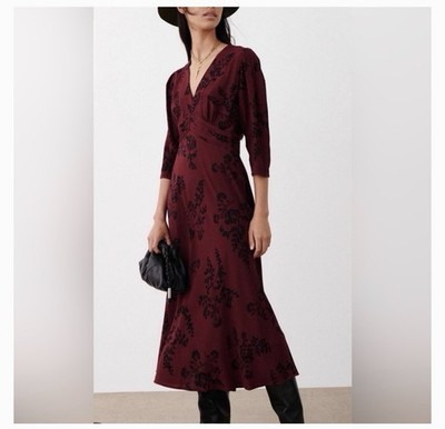 ba&sh Soa Midi Dress size 1 US 4 long EUC women s 