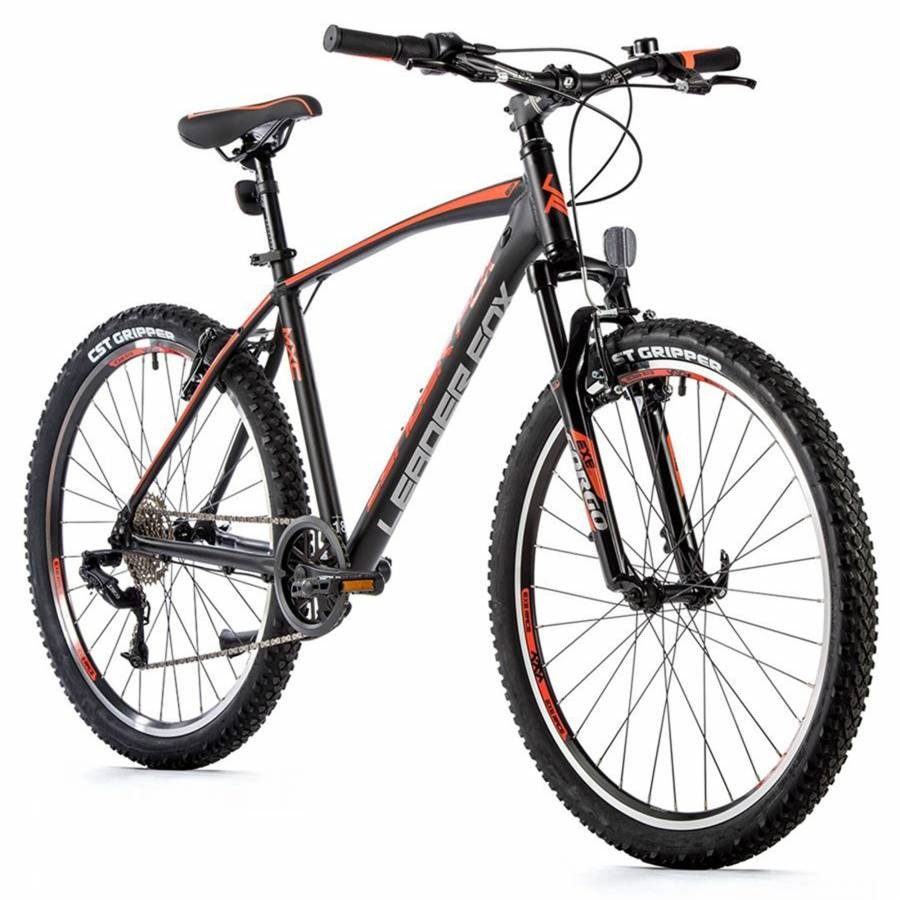 Velo musculaire vtt 26 leader fox mxc noir mat-orange 8v cadre 18