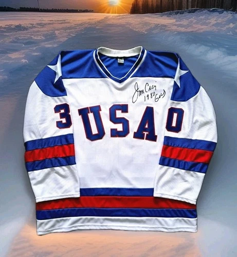 Miracle On Ice Jim Craig Signed Jersey 🇺🇲 1980 USA Hockey 🇺🇸 Lake Placid