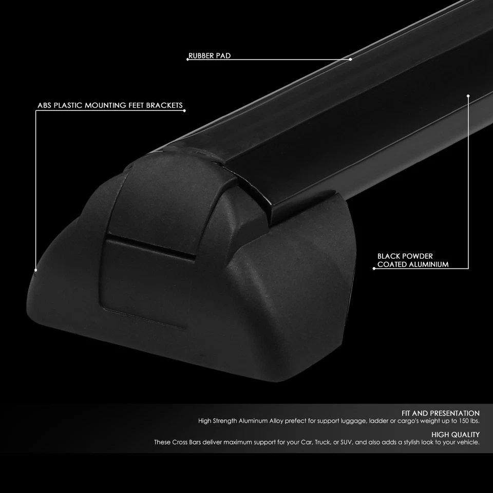 FOR 02-07 SATURN VUE OE STYLE ALUMINUM ROOF RACK RAIL CROSS BAR LUGGAGE CARRIER - Image 2 of 4