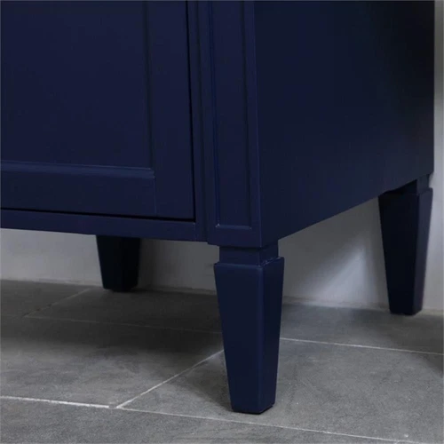 Elegant Decor Williams 18" Single Marble Top Bathroom Vanity in Blue - Picture 15 of 16