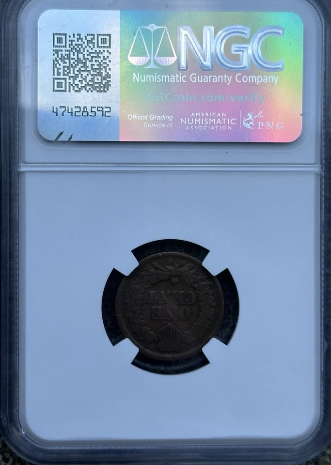 1877 Indian Head Cent NGC VF20 BN - rarest of the series - Image 2 of 4