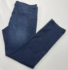 The Perfect Jean NYC Slim Fit Blue Mens 38X34 (40x32) Stretch Dark Denim Pants