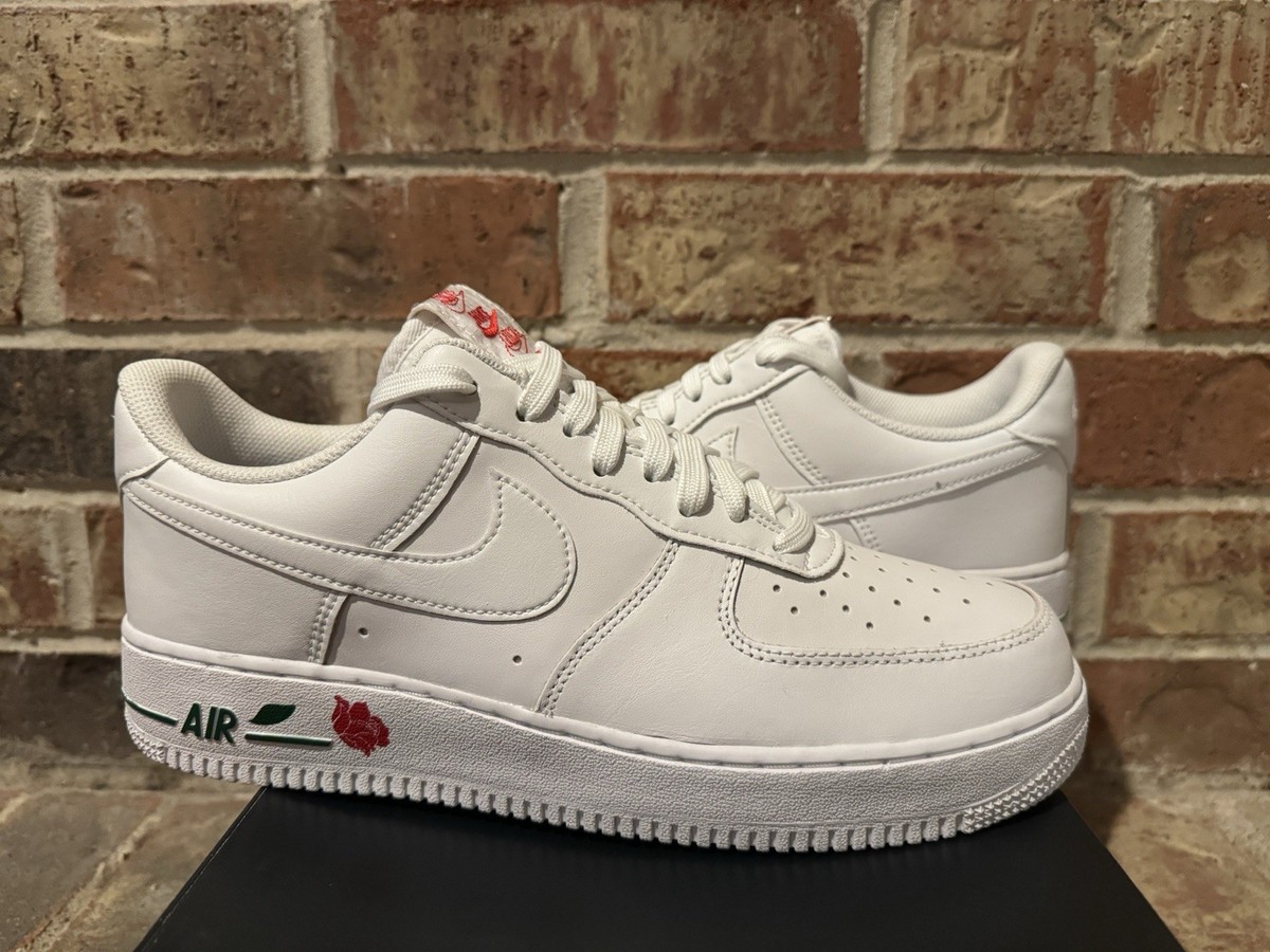 New 10 Nike Air Force 1 '07 LX Low Red Rose White Bag CU6312-100