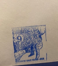 GEMINI 9 Launch + Official NASA Blue Cachet  ; KSC 3 Jun 1966 FRANKED FLAG STAMP