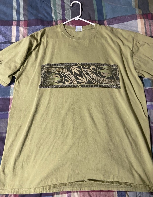 Crazy Shirts Marijuana Leaves  Shirt XXL Green Hawaii Hemp 420 Weed Herb Tribal